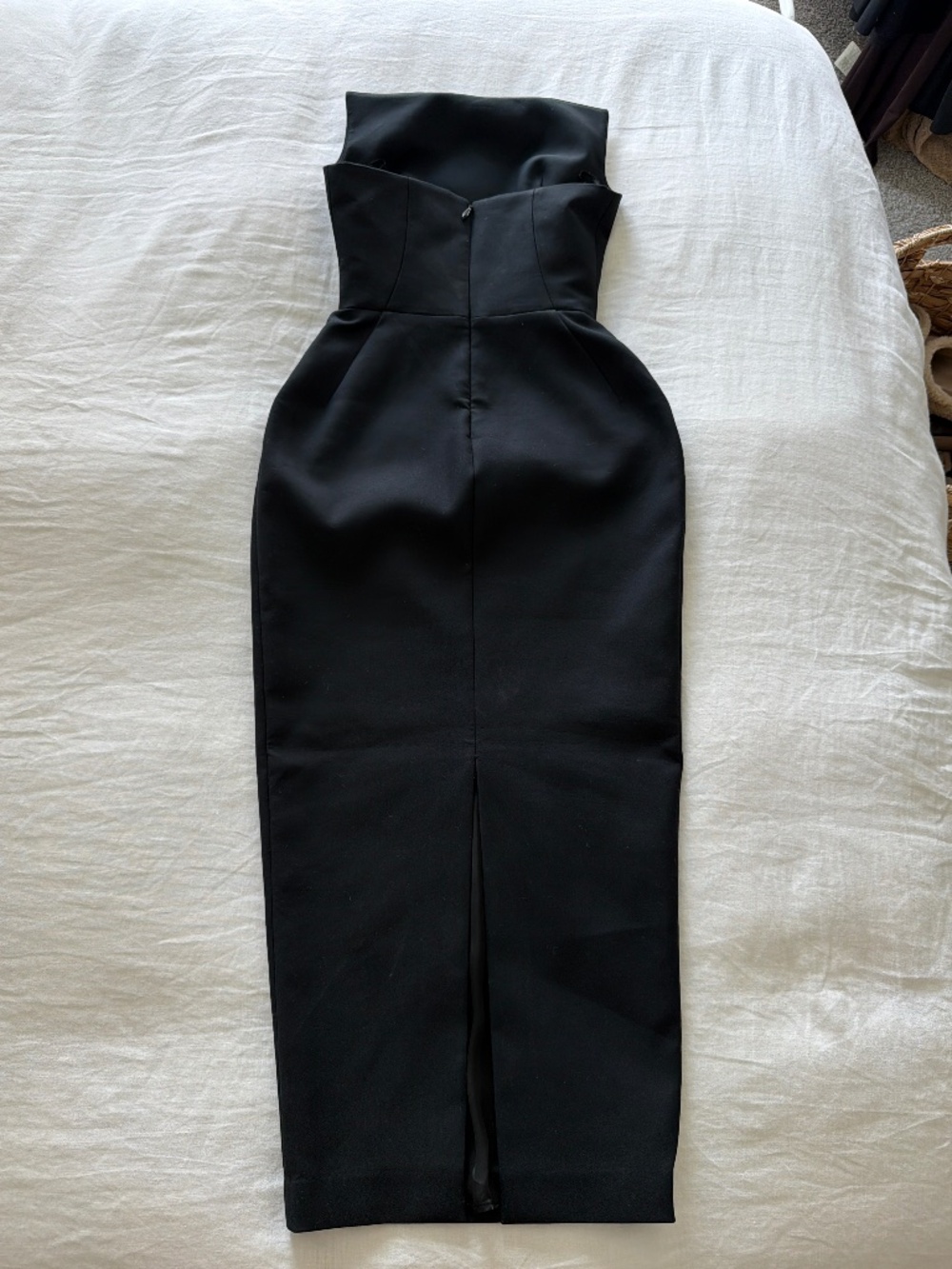 Helsa S Curve Bow Strapless Dress Black - Picture 3 of 3